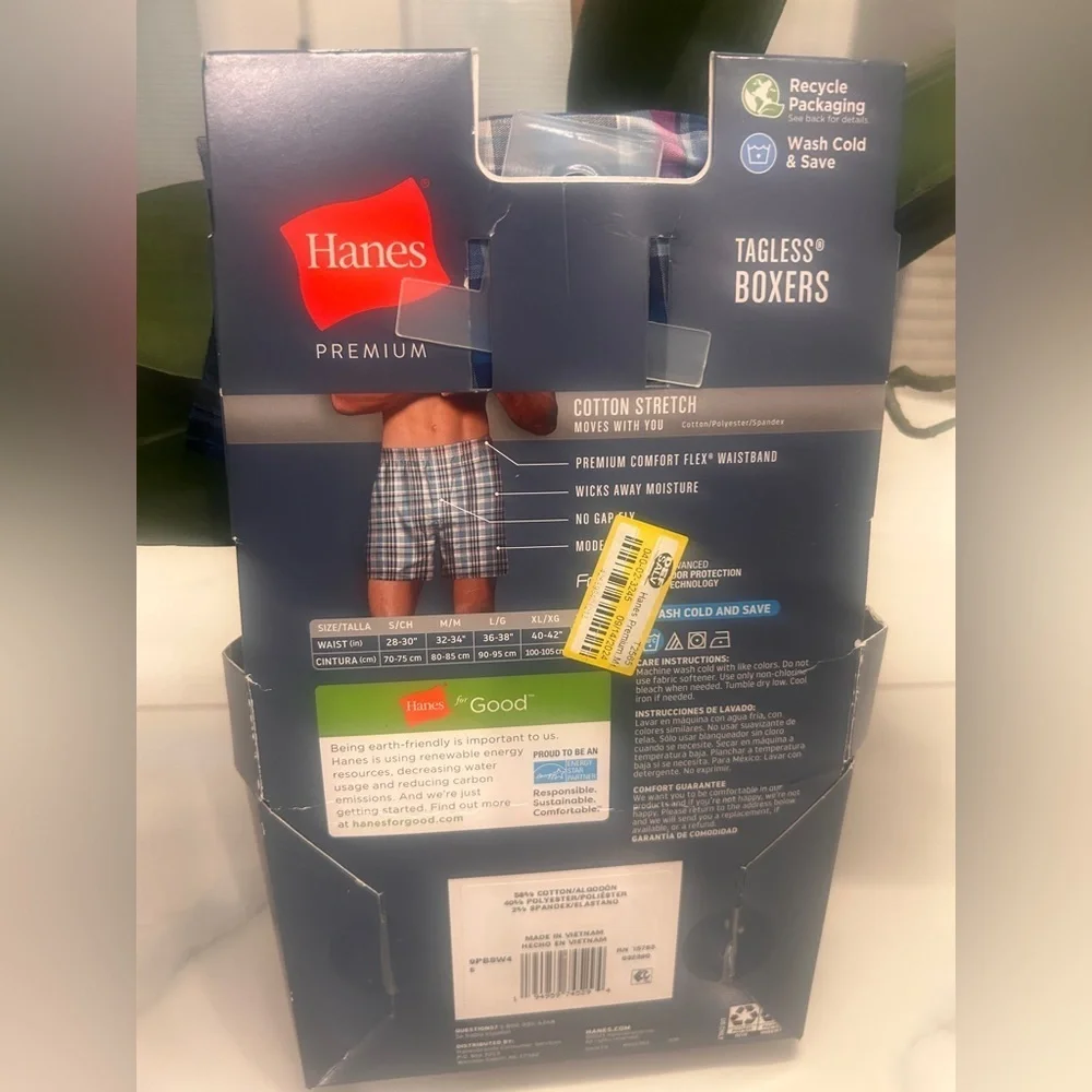 Hanes Premium Stretch Woven Boxer Shorts - 3 pack...Sz. S - Picture 2 of 6
